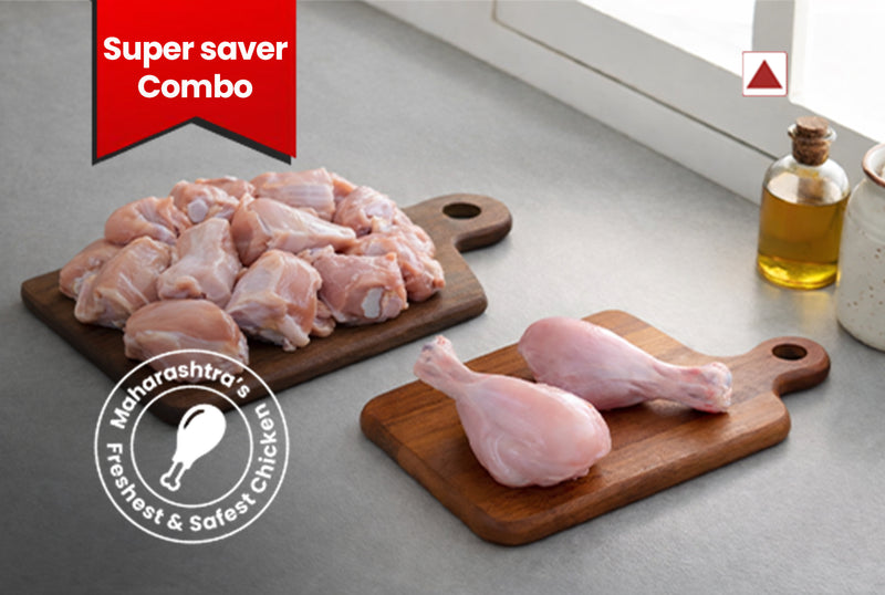 Chicken curry cut (Large) + chicken drumsticks (2pcs)