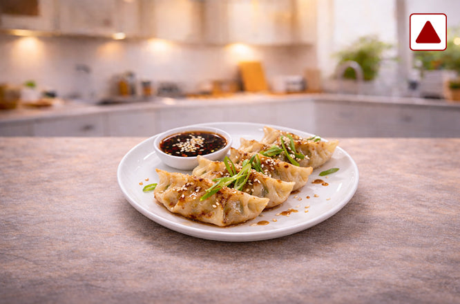 Chicken Momo - Juicy steamed chicken dumplings with spicy dipping sauce | Chicken Vicken